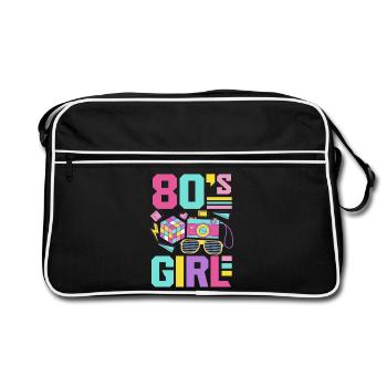 Retro Back to the 80s Vintage Design - Retro Bag - black/white - Front