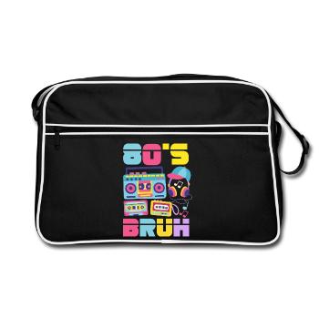 Retro Back to the 80s Vintage Design - Retro Bag - black/white - Front