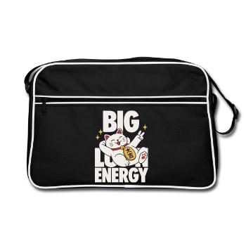 Énergie de la Chance Chat Chanceux - Sac Retro - noir/blanc - Devant