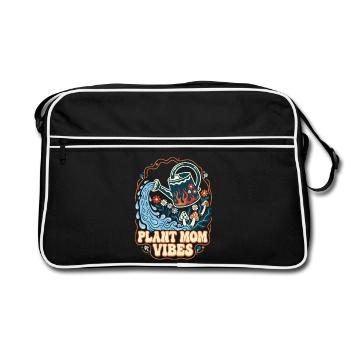 Style rétro de jardin Plant Mom - Sac Retro - noir/blanc - Devant