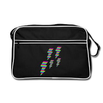 tri color flash blitz electro power - Retro Bag - black/white - Front