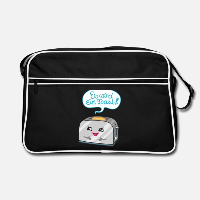 Es wird ein Toast! - Retro Tasche - Schwarz/Weiß