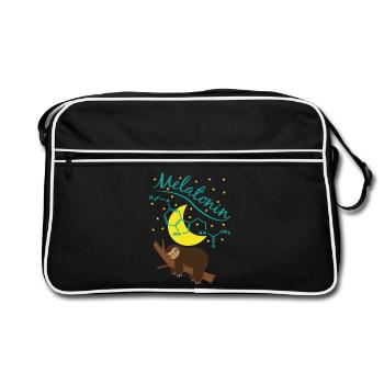 Sweet sleeping sloth with melatonin formula - Retro Bag - black/white - Front