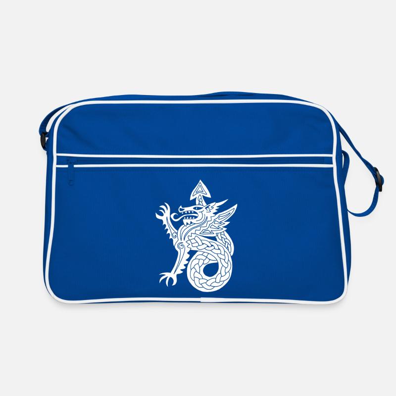 Weißer Drache Retro Tasche