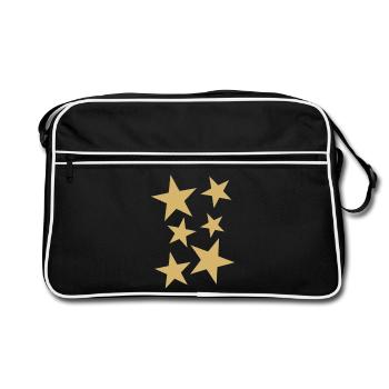 étoiles - Sac Retro - noir/blanc - Devant