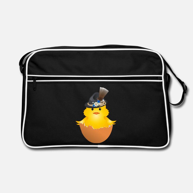 Bavarian chick with traditional hat in eggshell Retro Bag