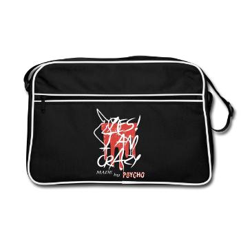 Yes I'm Crazy - Retro Bag - black/white - Front