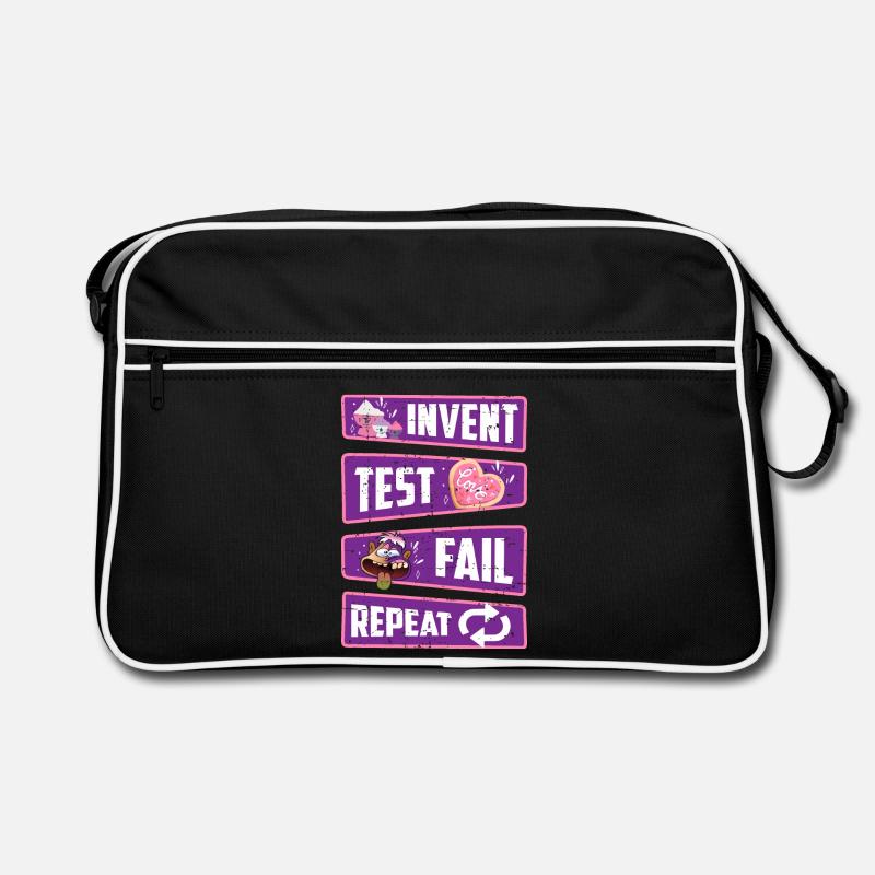 Invent, test, fail, repeat Retro Bag