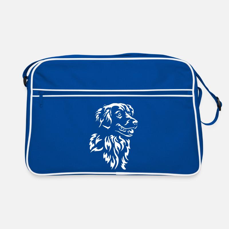 Duck Tolling Retriever Head "Black Edition" Retro Bag