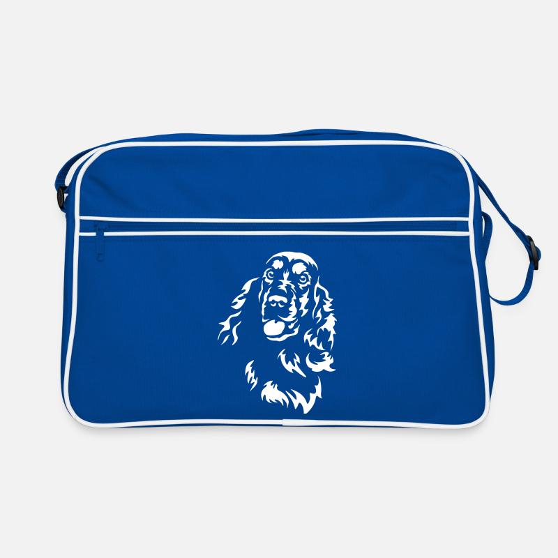 Cocker Spaniel Head « Black Edition » Sac Retro