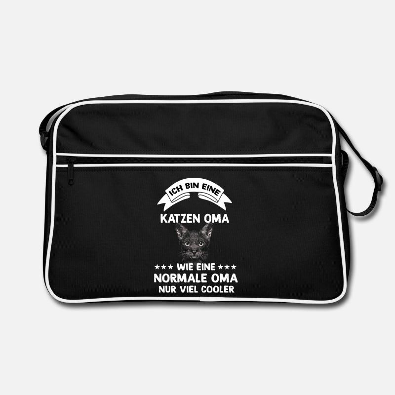 Katzen Oma Design Retro Tasche