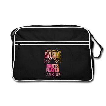 Fléchettes Fléchettes Fléchettes - Sac Retro - noir/blanc - Devant
