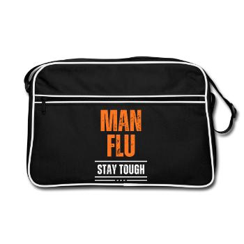Bold Man Flu Stay Tough Statement - Retro Bag - black/white - Front