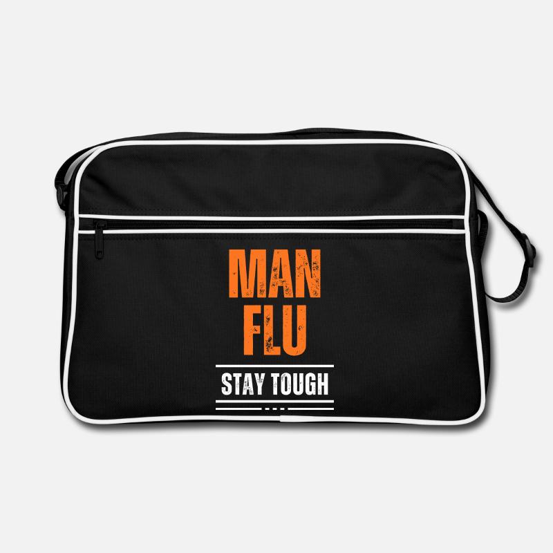 Bold Man Grippe Stay Tough Statement Retro Tasche