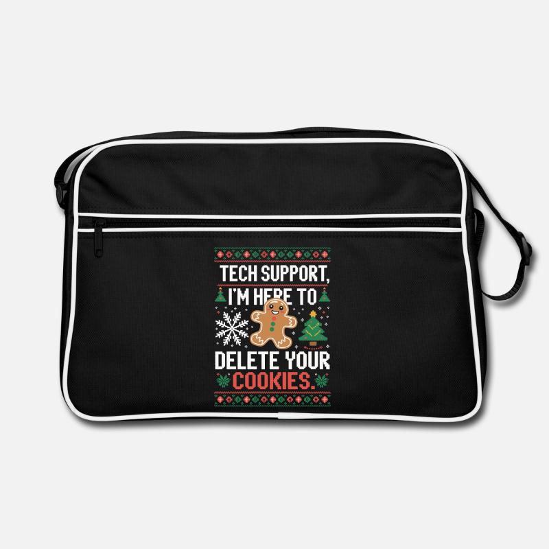 Tech Support Cookie Spruch Retro Tasche