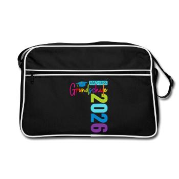 Remise des diplômes de l'école primaire 2026 - Sac Retro - noir/blanc - Devant