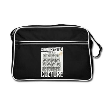 Soundsystem Culture Sketch - Retro Bag - black/white - Front