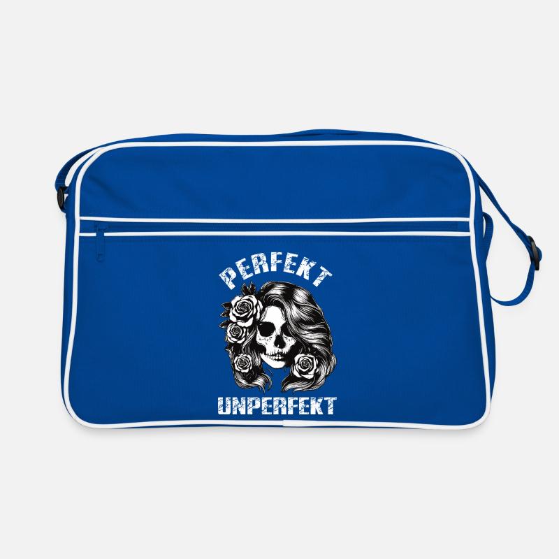 Perfekt Unperfekt Skull Roses Gothic Design Retro Tasche