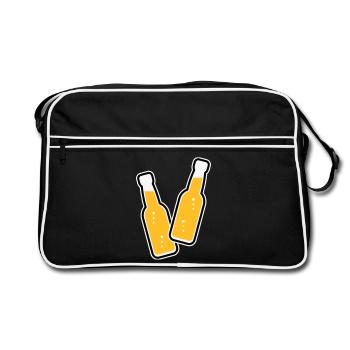 2 Bottles Toast (Lemonade Soft Drink / POS 3C) - Retro Bag - black/white - Front
