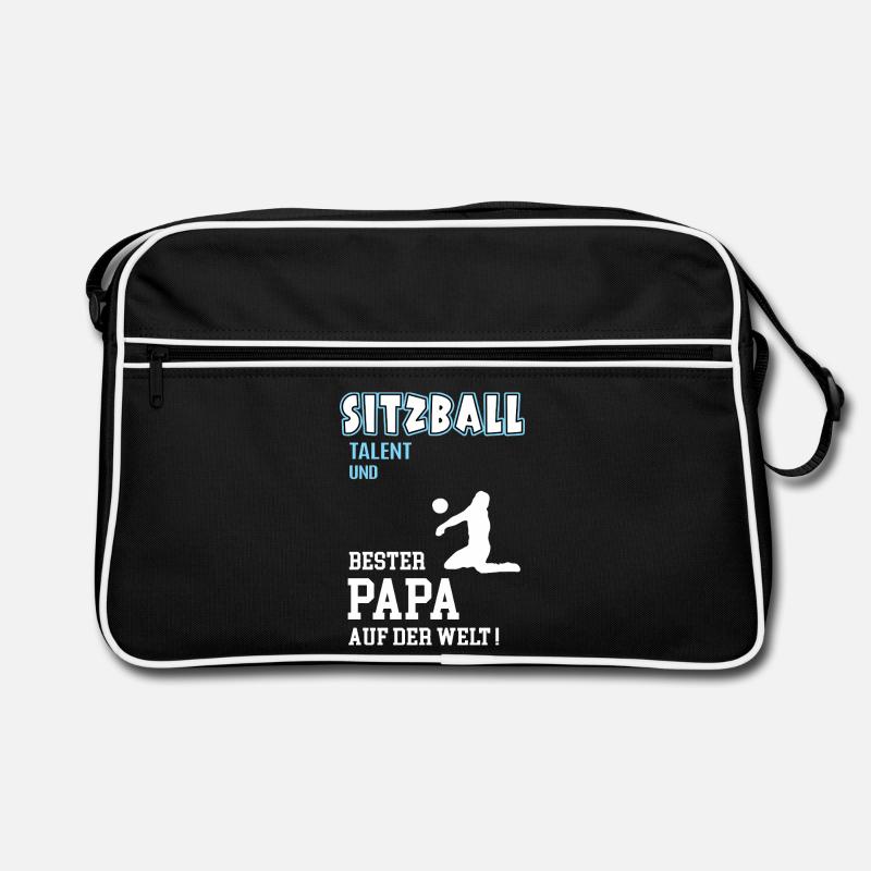 Sitzball Bester Papa Vater Vatertag Geburtstag Retro Tasche