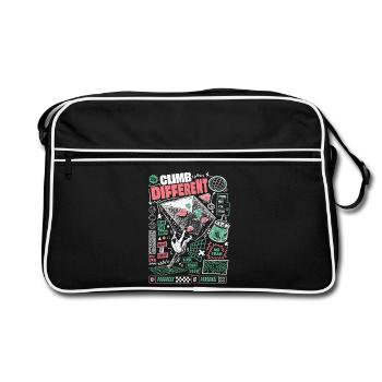 Boulder More Climbing Motivation - Retro Bag - black/white - Front