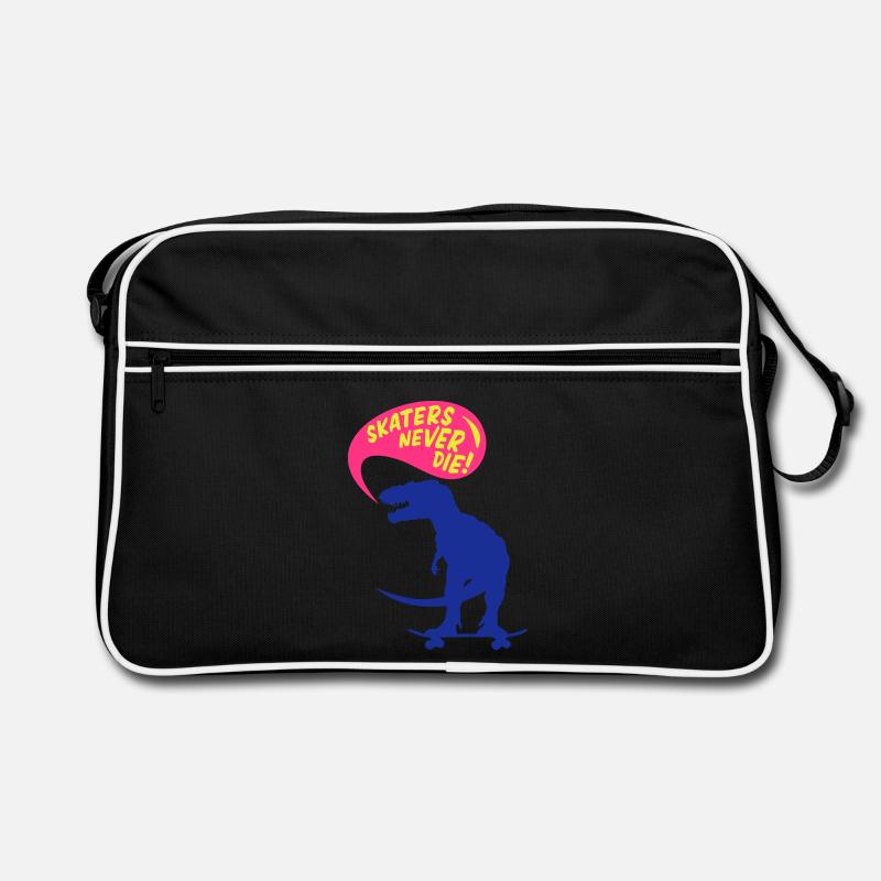 t-rex skater Retro Bag