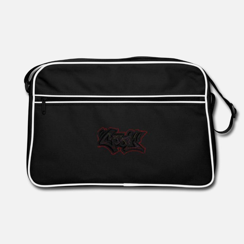 COOL Graffiti - Retro Tasche - Schwarz/Weiß