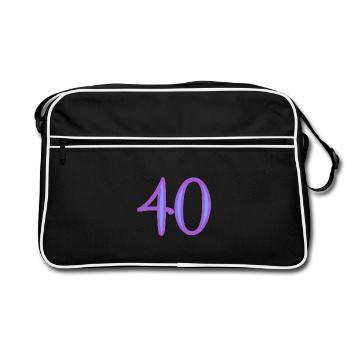 40. 40 YEARS. 40th ANNIVERSARY. 40TH ANNIVERSARY. - Retro Bag - black/white - Front