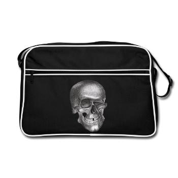 Crâne clin d’œil - Crâne - Sac Retro - noir/blanc - Devant