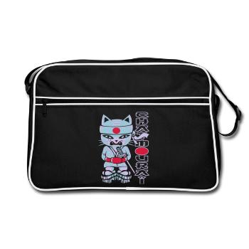 Chat mouraï flex - Retro Bag - black/white - Front