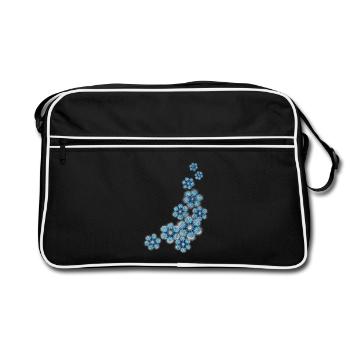 flocons de neige - Sac Retro - noir/blanc - Devant