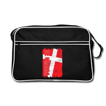 Denmark flag - Retro Bag - black/white - Front