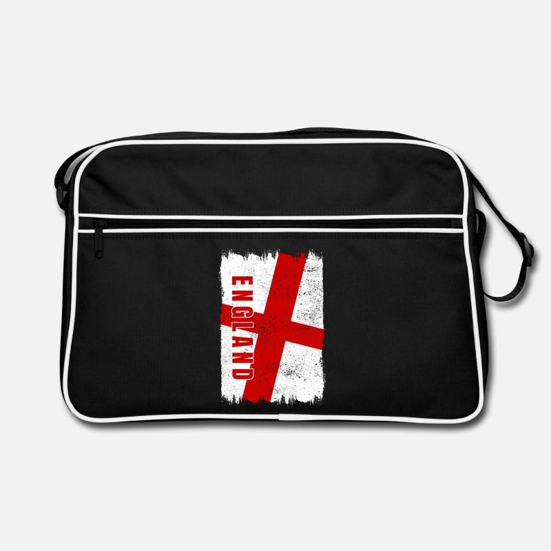 England Flagge - Retro Tasche - Schwarz/Weiß