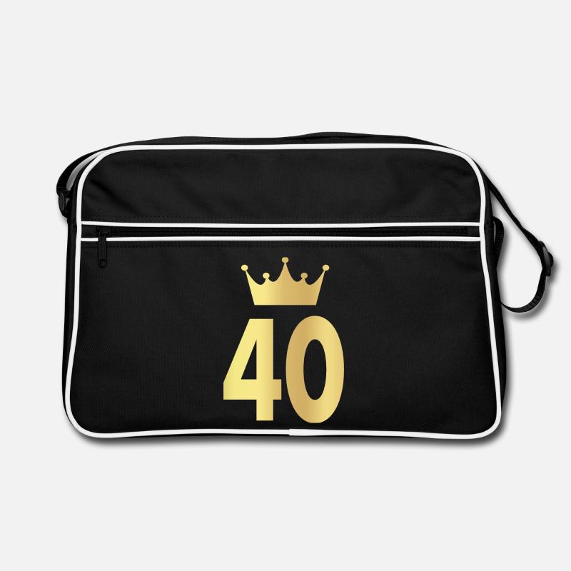 40. Geburtstag vierzig Geschenk Retro Tasche