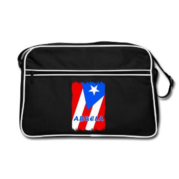 Drapeaux de grand-mère de Porto Rico - Sac Retro - noir/blanc - Devant