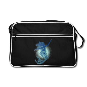 Belle sirène aux couleurs froides - Sac Retro - noir/blanc - Devant