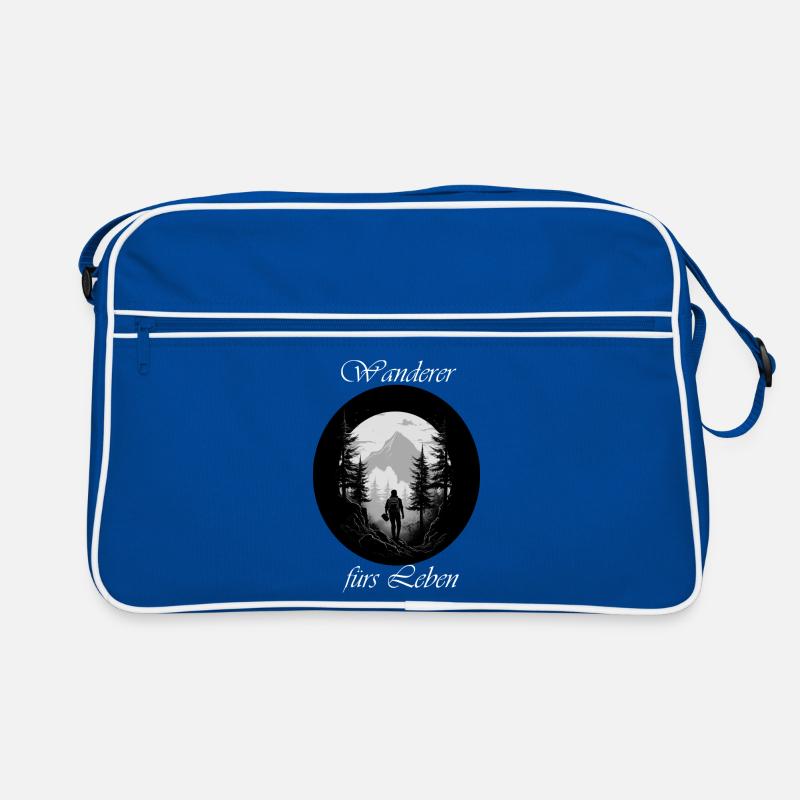 Wanderer fürs Leben weiß Retro Tasche