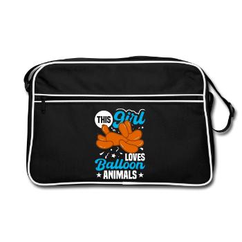 Design torsadé en forme de ballon - Sac Retro - noir/blanc - Devant
