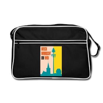 Die 3-faltigkeit der Kerb - Retro Tasche - Schwarz/Weiß - Vorne