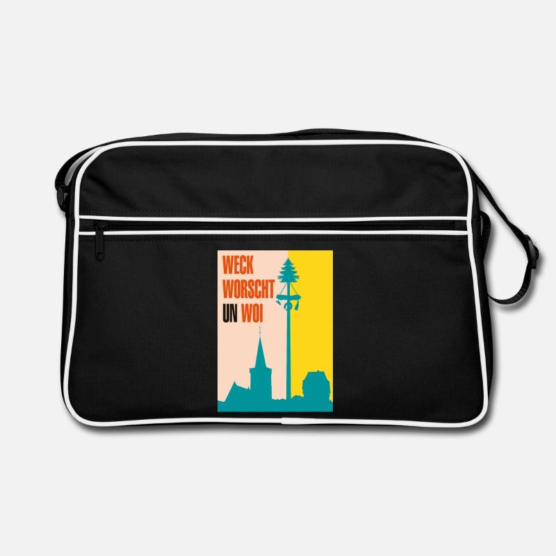 Die 3-faltigkeit der Kerb - Retro Tasche - Schwarz/Weiß