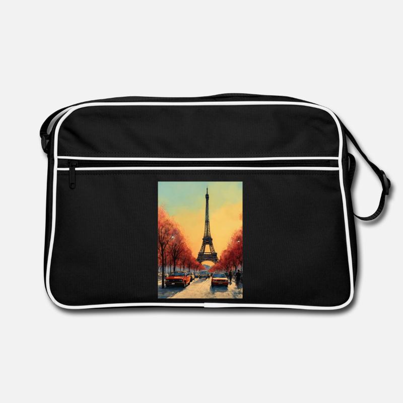 Pariser Eiffelturm Retro Tasche