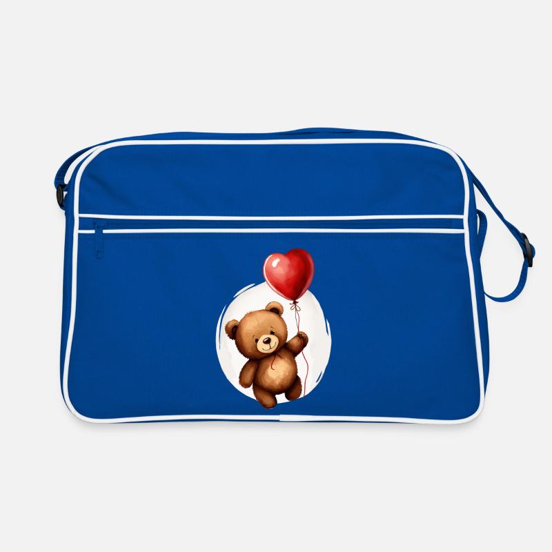 Bär mit Ballon Retro Tasche