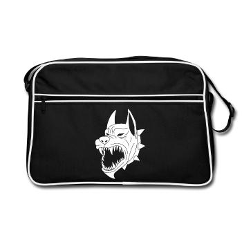 Chien des enfers blanc - Sac Retro - noir/blanc - Devant