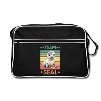 Sceau d’étanchéité - Sac Retro - noir/blanc - Devant