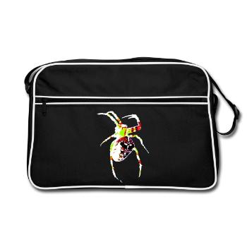 Spider in bright colors - Retro Bag - black/white - Front