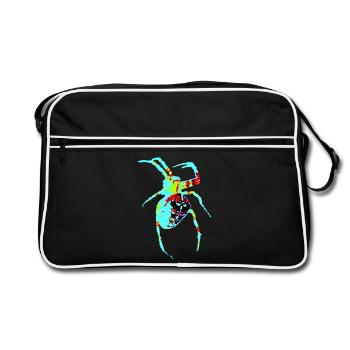 Araignée aux couleurs néon - Sac Retro - noir/blanc - Devant