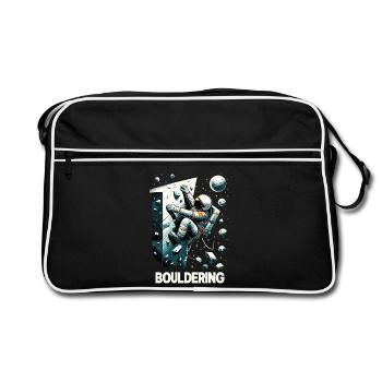 Astronaute de bloc Astronaute Astronaute Cadeau - Sac Retro - noir/blanc - Devant