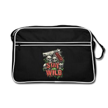 Stay Wild 1911 Handgun Shooter IPSC - Retro Bag - black/white - Front