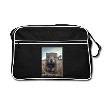 Wombats Wombat - Sac Retro - noir/blanc - Devant