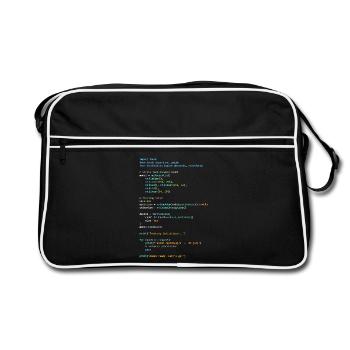 Programmeur Humour - Développeur Logique et Technologie - Sac Retro - noir/blanc - Devant